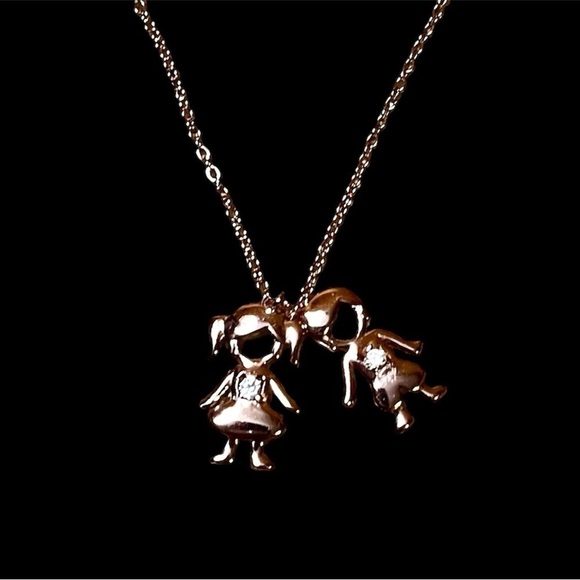 Jewelry - Rose Gold Over 925 Boy & Girl Necklace